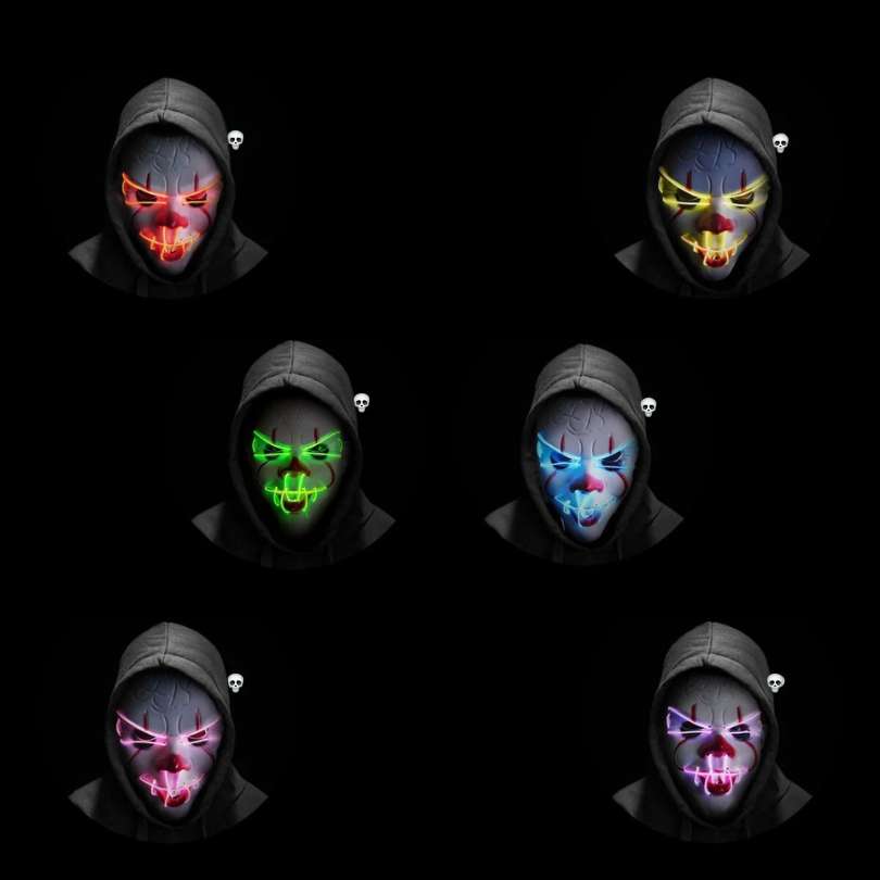 Máscara Halloween™ LED Neón – Te hará brillar🎃👻