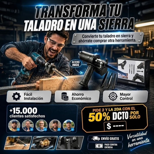 CortaFácil Pro + 3 Hojas – Tu taladro ahora corta