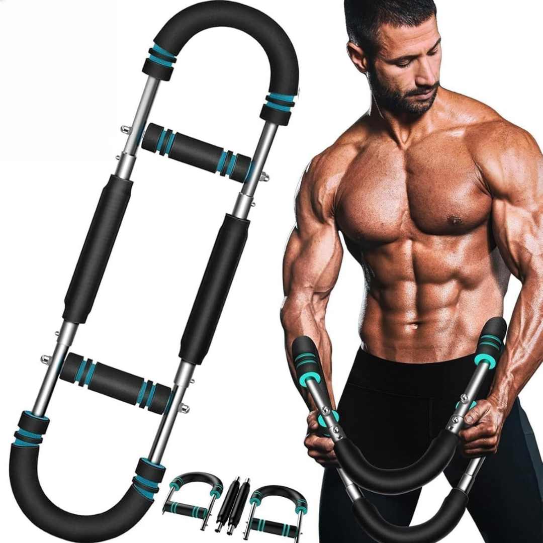 Barra de Ejercicio Multifuncional para Brazos y Pecho – Portátil y Ajustable🏋️