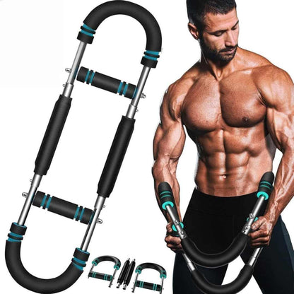 Barra de Ejercicio Multifuncional para Brazos y Pecho – Portátil y Ajustable🏋️