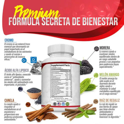 🧬Blood Sugar Complex: Ayuda a regular tu glucosa 🩸y ayuda a eliminar las bacterias del higado