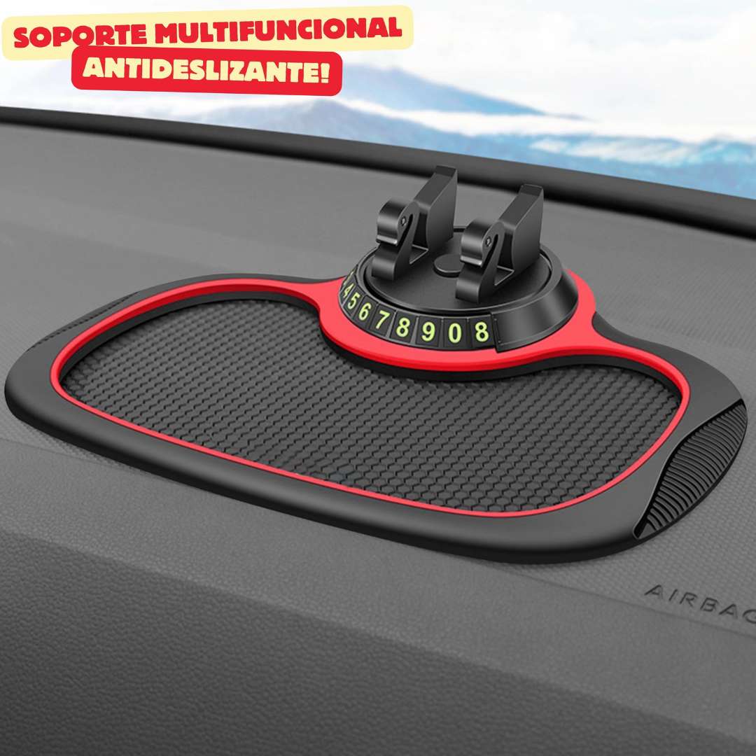 Soporte Multifuncional Antideslizante – Almohadilla + Soporte giratorio 360° 📱🚗