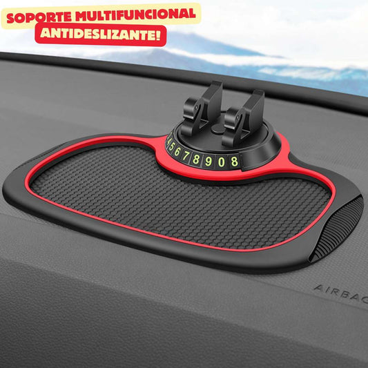 Soporte Multifuncional Antideslizante – Almohadilla + Soporte giratorio 360° 📱🚗