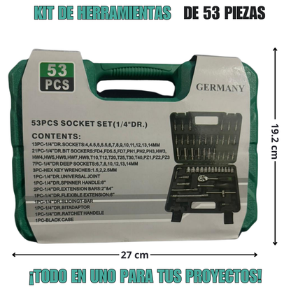 Kit de Rachets de 53 piezas🛠⚙🧰