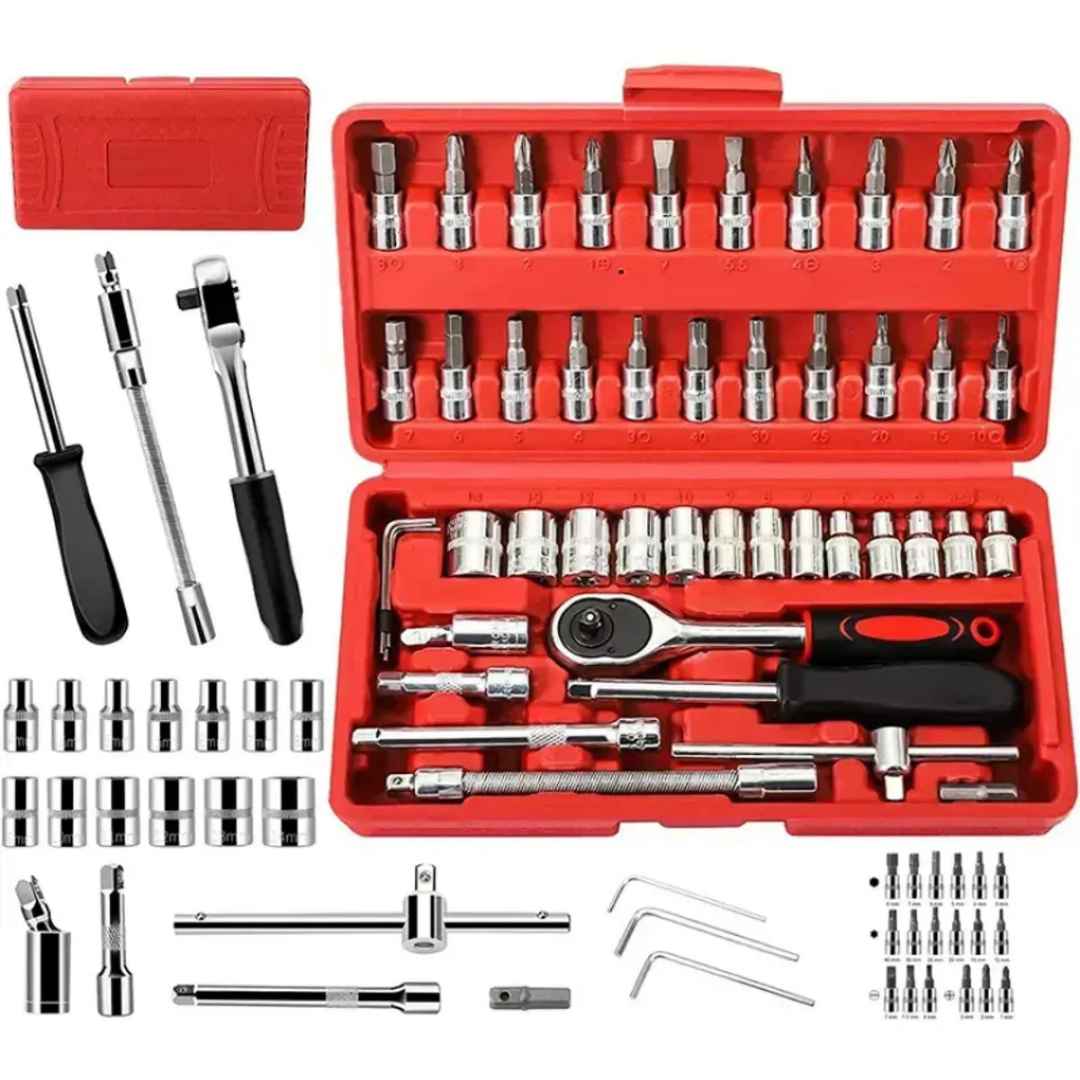 Ratchet 46 Piezas – Alcanza Cualquier Ángulo 🔧