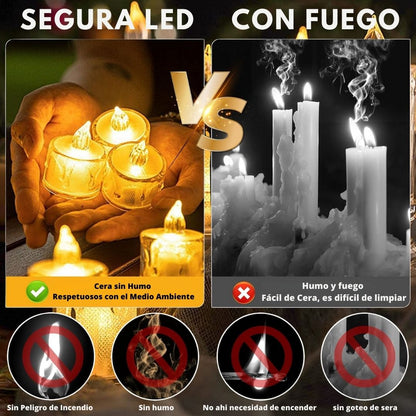 Velas LED Navideñas™ – Brillo cálido, cero riesgos ✨