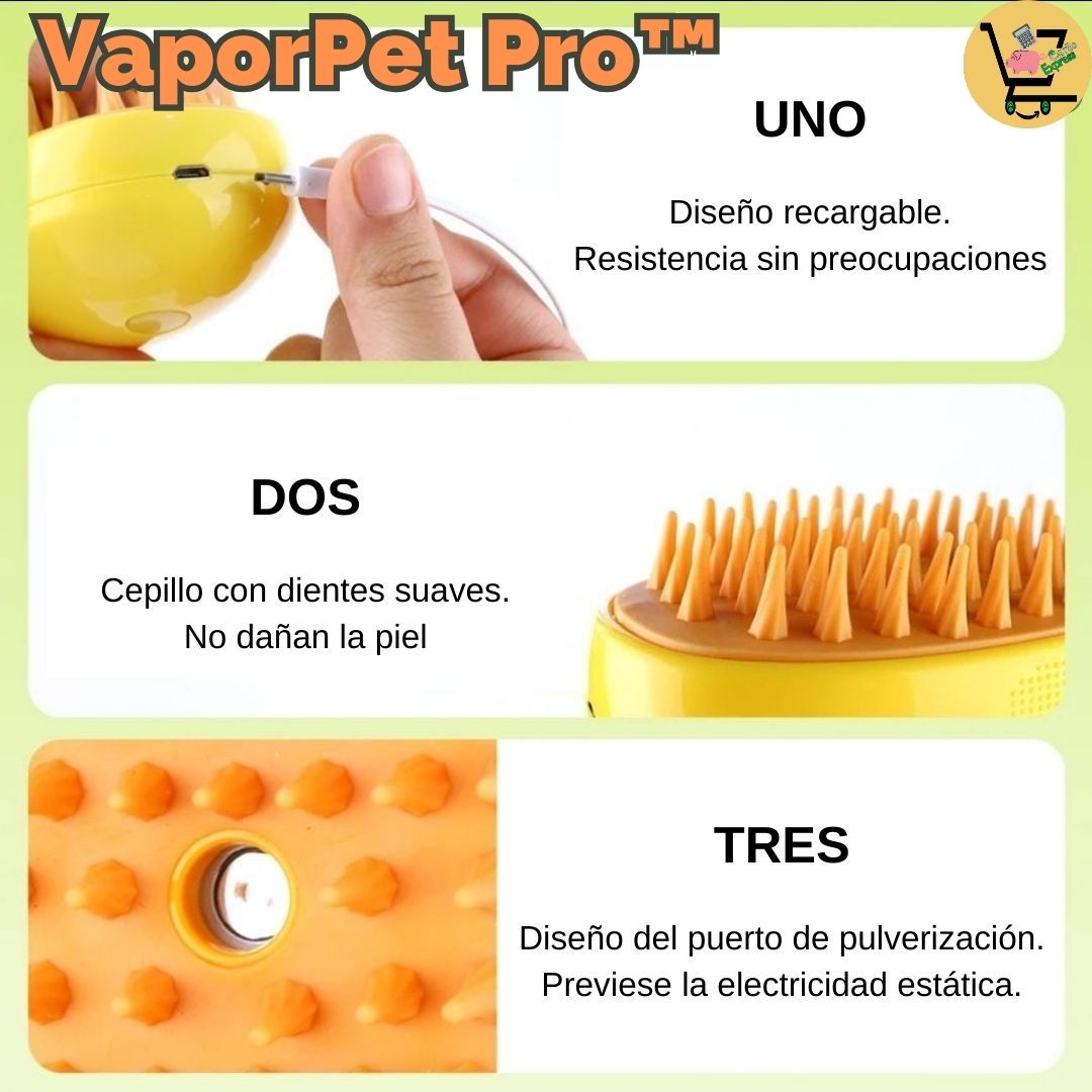 Cepillo Vaporizador 3 en 1 - VaporPet Pro™ 🐈🐕