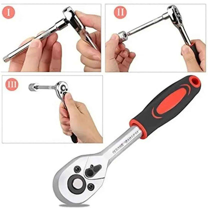 Ratchet 46 Piezas – Alcanza Cualquier Ángulo 🔧
