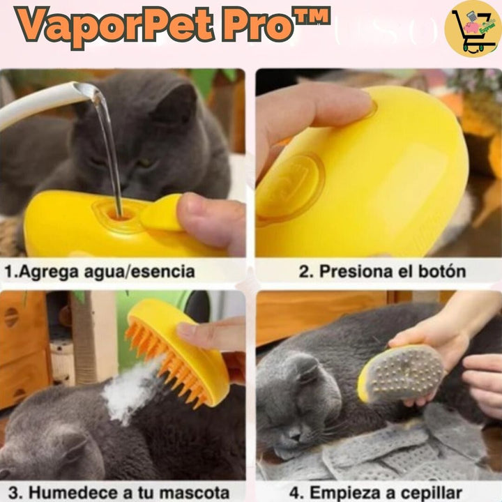 Cepillo Vaporizador 3 en 1 - VaporPet Pro™ 🐈🐕