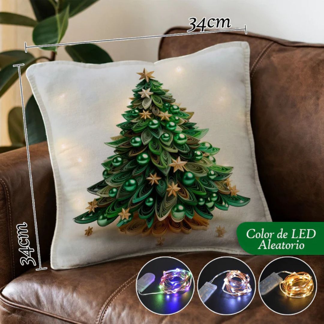 Set Fundas Navideñas LED x 4 unds -  Magia luminosa en tu sala 🎄