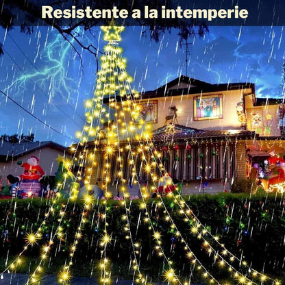 Cascada Solar LED Estrella - Ambiente Mágico Sin Cables 🤩