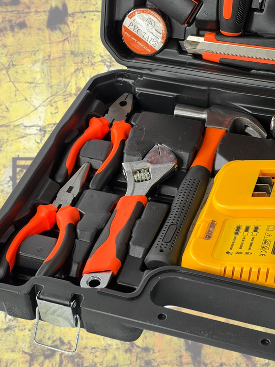 TALADRO DEWALT INALAMBRICO + KIT DE 49 HERRAMIENTAS 🧰🛠️