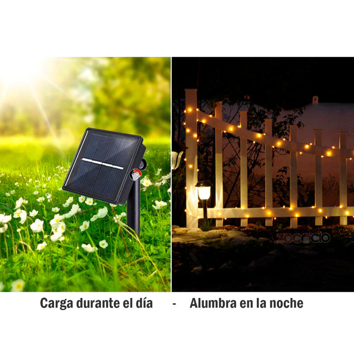 INSTALACIÓN LUCES DE HADA SOLAR x 10 METROS (control desde el panel) 🎄🎅🏼