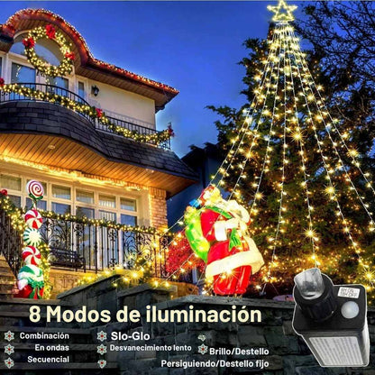 Cascada Solar LED Estrella - Ambiente Mágico Sin Cables 🤩