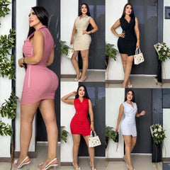 Vestido Chic Ebilla Rosé 👗 - NEGRO