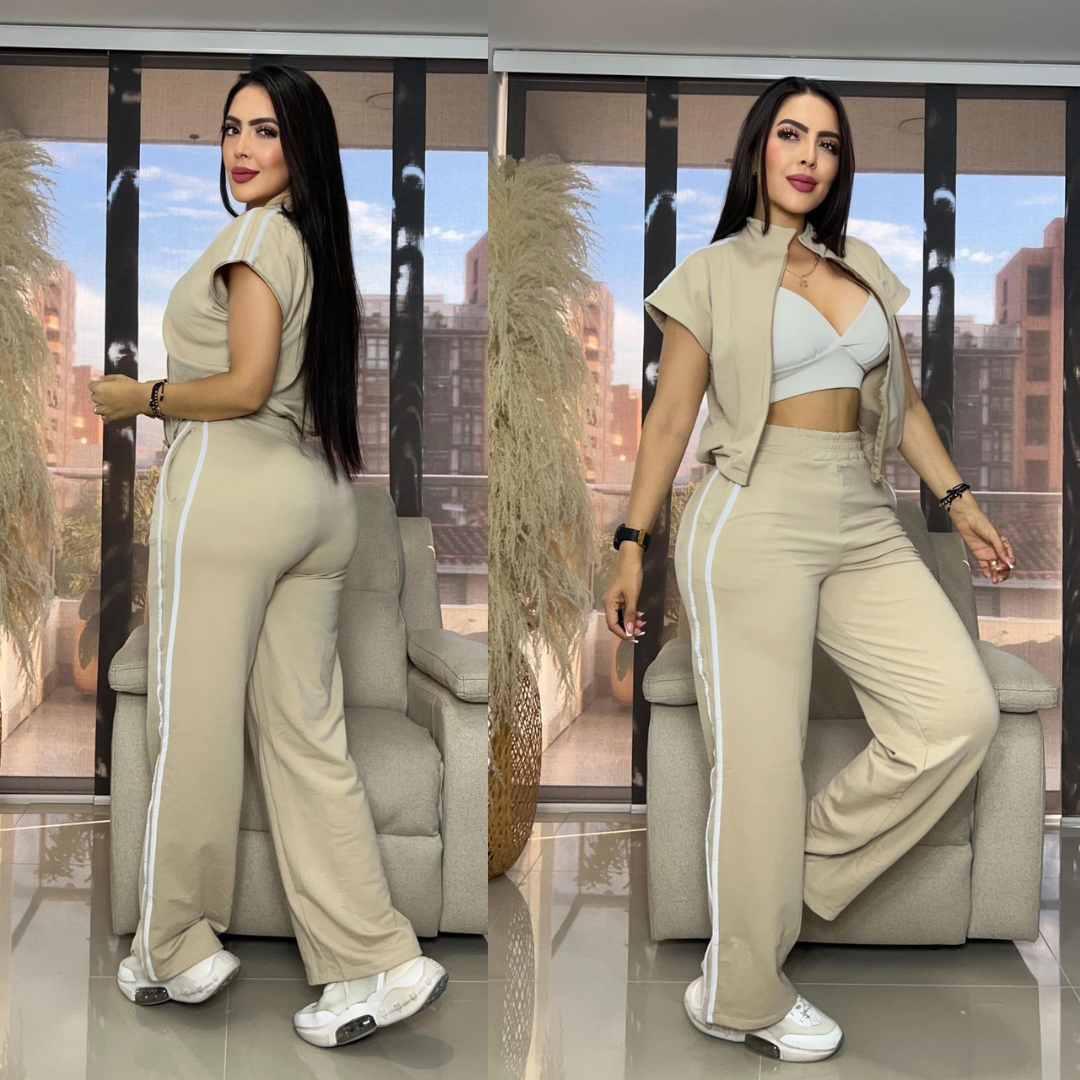 Conjunto Pantalón + Chaleco Burda Licrada – Comodidad y estilo en un solo conjunto 👗
