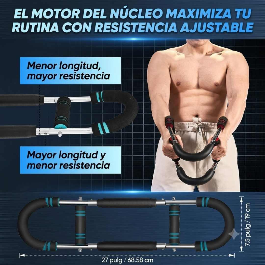Barra de Ejercicio Multifuncional para Brazos y Pecho – Portátil y Ajustable🏋️