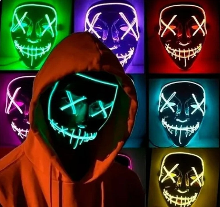 MASCARA DISEÑOS LUZ LED 🎃👻
