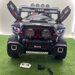 CARRO ELÉCTRICO 2 PUESTOS 4X4 PARA NIÑOS DE 1 A 7 AÑOS - Negro