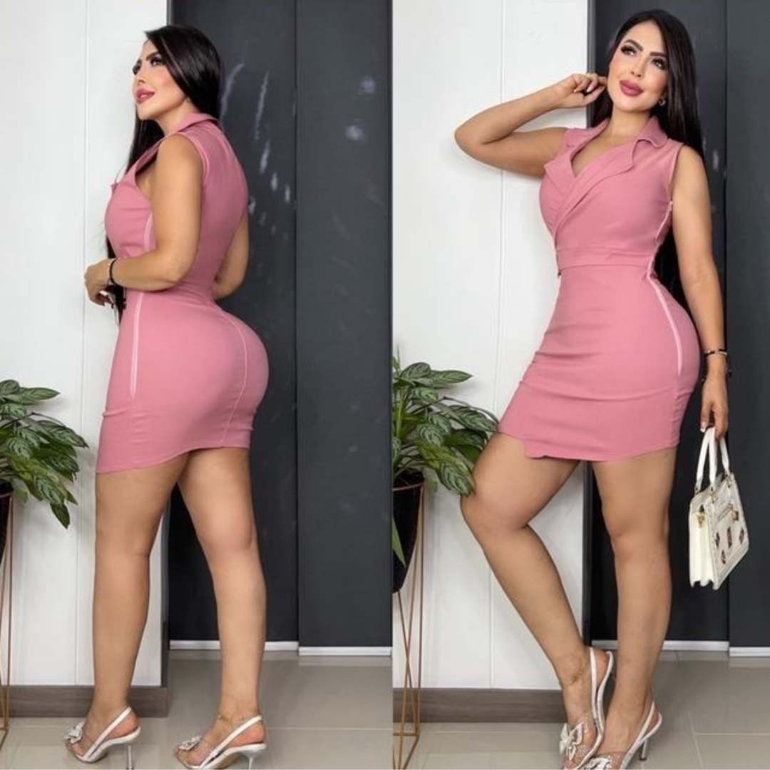 Vestido Chic Ebilla Rosé 👗