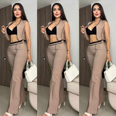 Conjunto Chaleco, Top y Pantalón – Tu Look Completo en Uno 👗 - BEIGUE