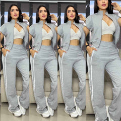 Conjunto Pantalón + Chaleco Burda Licrada – Comodidad y estilo en un solo conjunto 👗 - GRIS CLARO