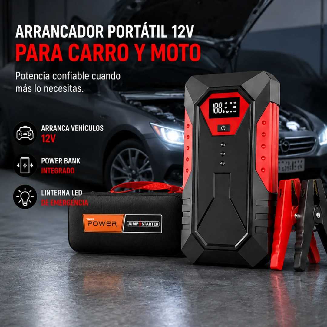 Kit Arrancador Portátil 4 en 1 ⚡