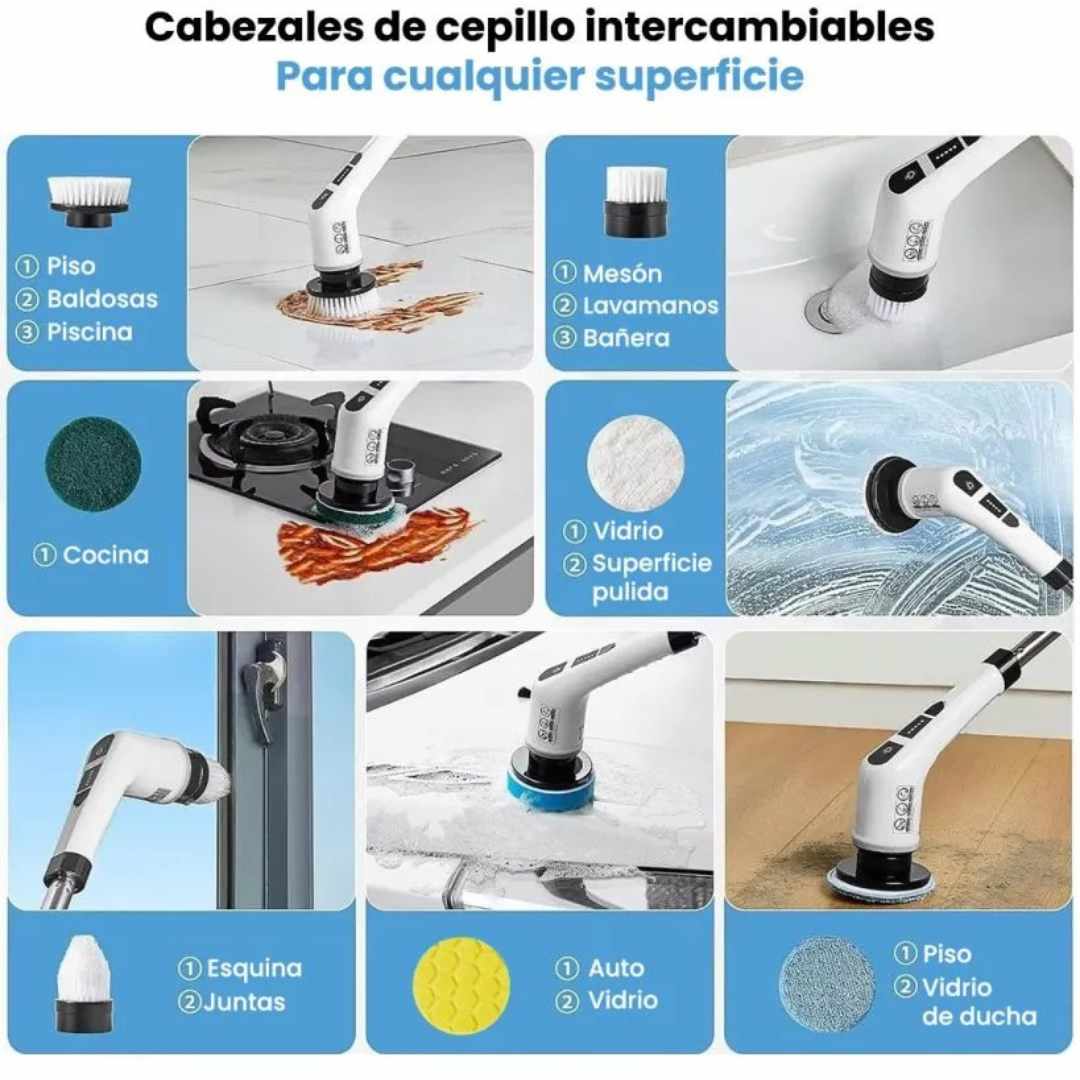 Cepillo Electrico De Limpieza 9 en 1 - Limpieza sin límites 🧹
