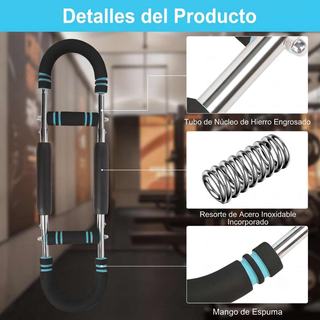 Barra de Ejercicio Multifuncional para Brazos y Pecho – Portátil y Ajustable🏋️