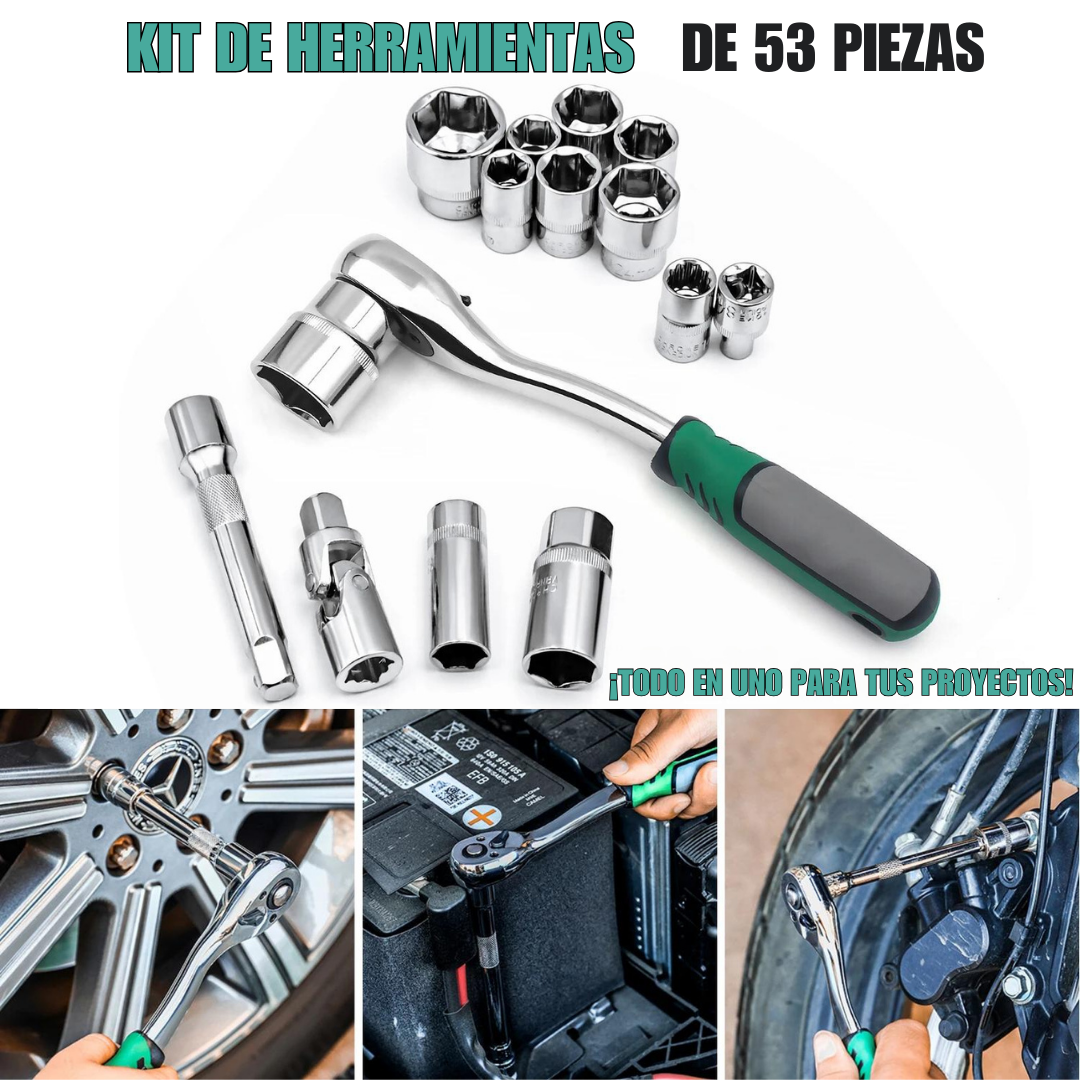 Kit de Rachets de 53 piezas🛠⚙🧰