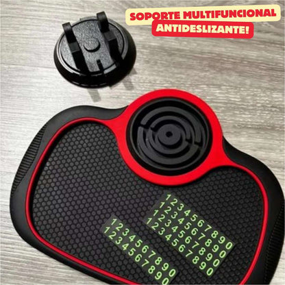 Soporte Multifuncional Antideslizante – Almohadilla + Soporte giratorio 360° 📱🚗