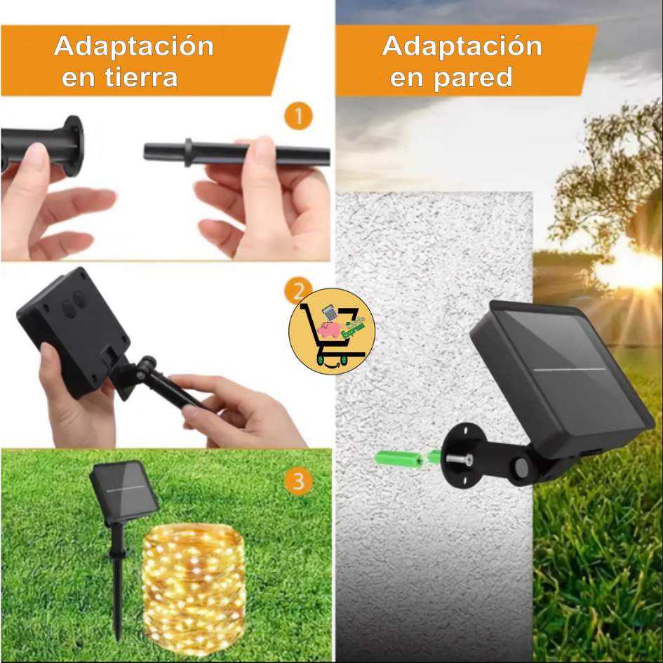 Manguera LED Solar Pro™ 20m – 400 LEDs  Iluminación Automática Exteriores 🌟