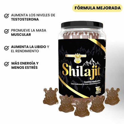 Shilajit + Rhino + Choco + Vi King – Energía, Potencia y Sabor en Cada Goma 💪🔥💪