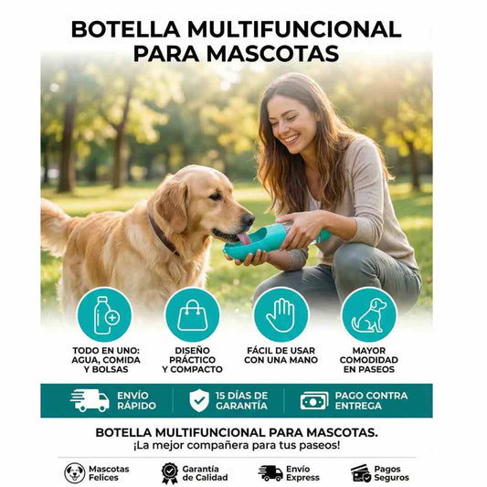 HydraWalk 3en1 – Agua, comida y limpieza en cada paseo 🚶‍♂️🐕