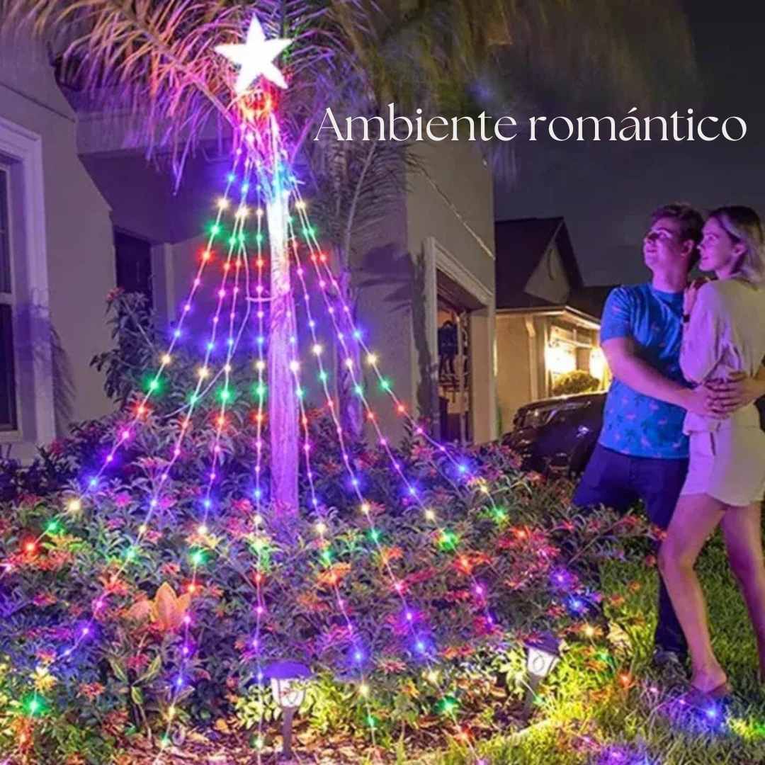 Cascada Solar LED Estrella - Ambiente Mágico Sin Cables 🤩