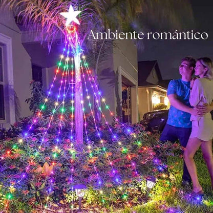Cascada Solar LED Estrella - Ambiente Mágico Sin Cables 🤩