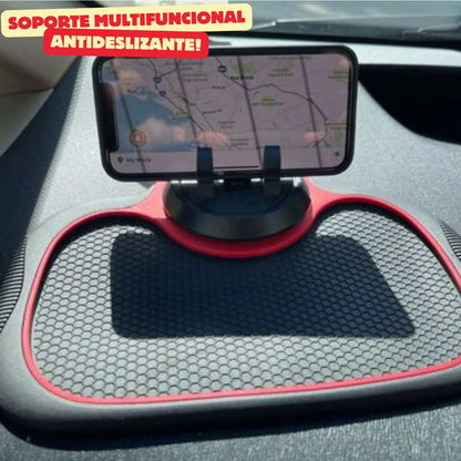 Soporte Multifuncional Antideslizante – Almohadilla + Soporte giratorio 360° 📱🚗