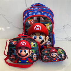 Mega Mochila Trio Sport - Mario bross