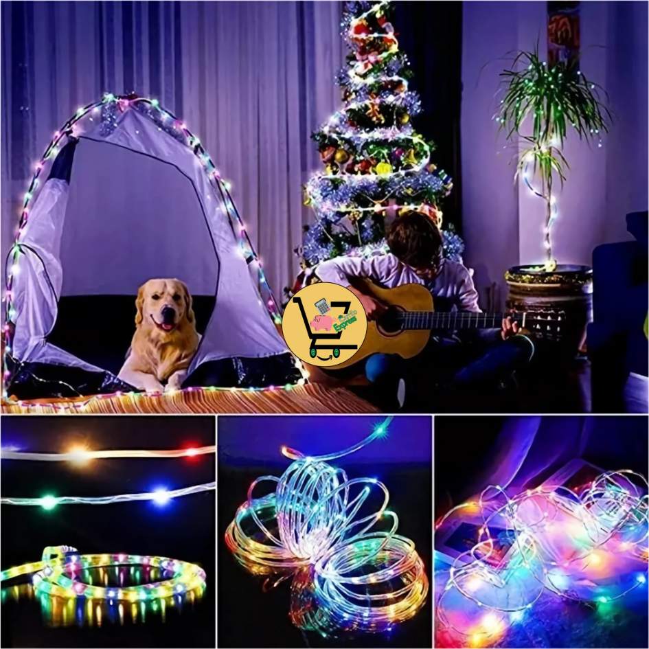Manguera LED Solar Pro™ 20m – 400 LEDs  Iluminación Automática Exteriores 🌟