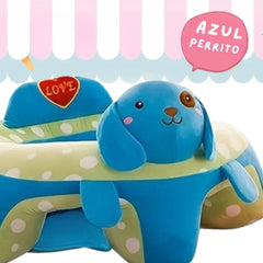 Silla Bebé de Felpa – El trono perfecto para tu príncipe 🐘 - AZUL PERRO
