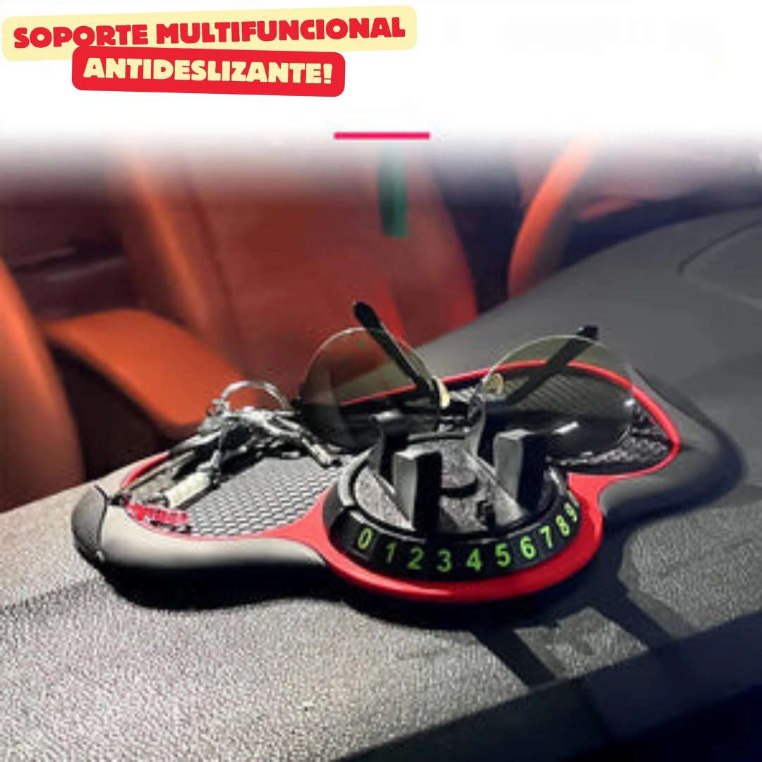 Soporte Multifuncional Antideslizante – Almohadilla + Soporte giratorio 360° 📱🚗