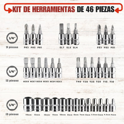 Kit De Herramientas de 46 piezas 🛠️
