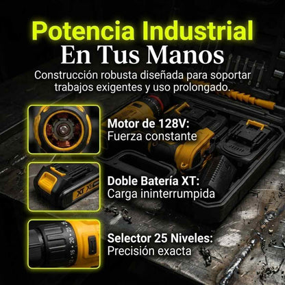 Taladro Atornillador + 2 Baterías ⚡