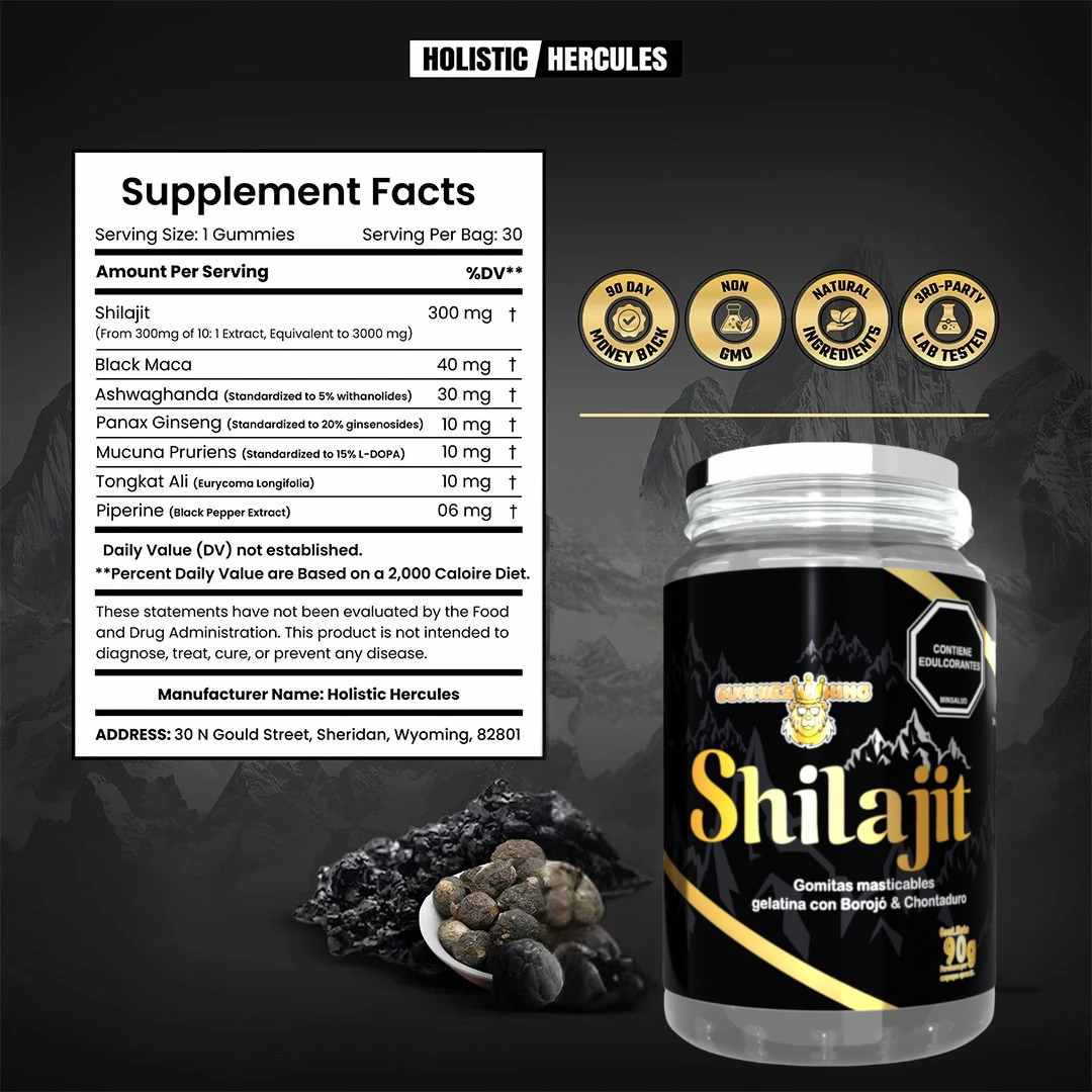 Shilajit + Rhino + Choco + Vi King – Energía, Potencia y Sabor en Cada Goma 💪🔥💪