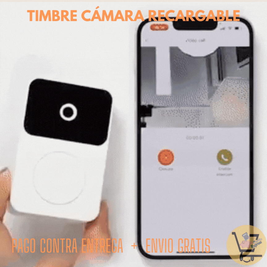 TIMBRE CON CAMARA DE VIDEO RECARGABLE 📸🔈