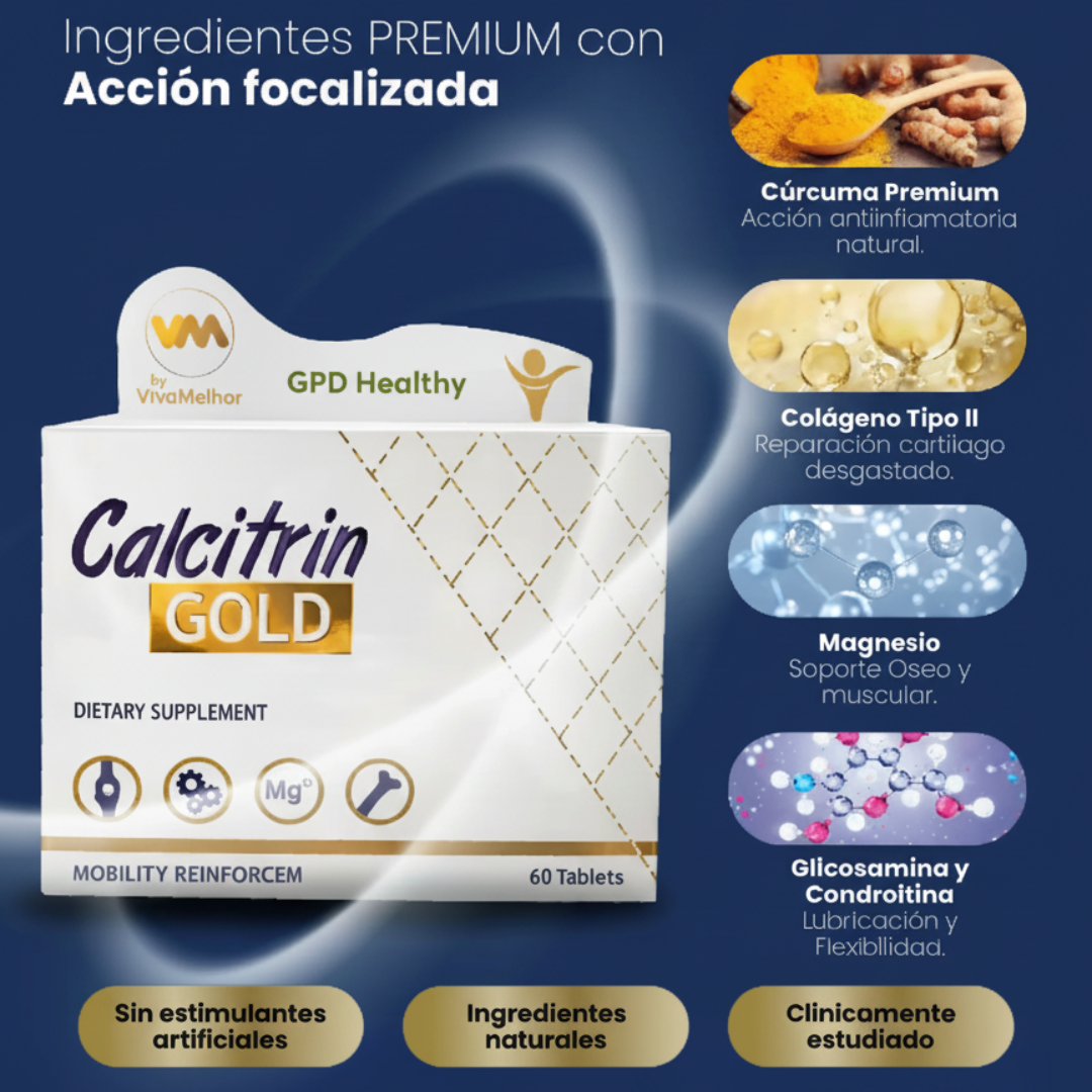 Calcitrin Gold 60 Tabs – Movilidad Total y Huesos de Acero – Carrito ...