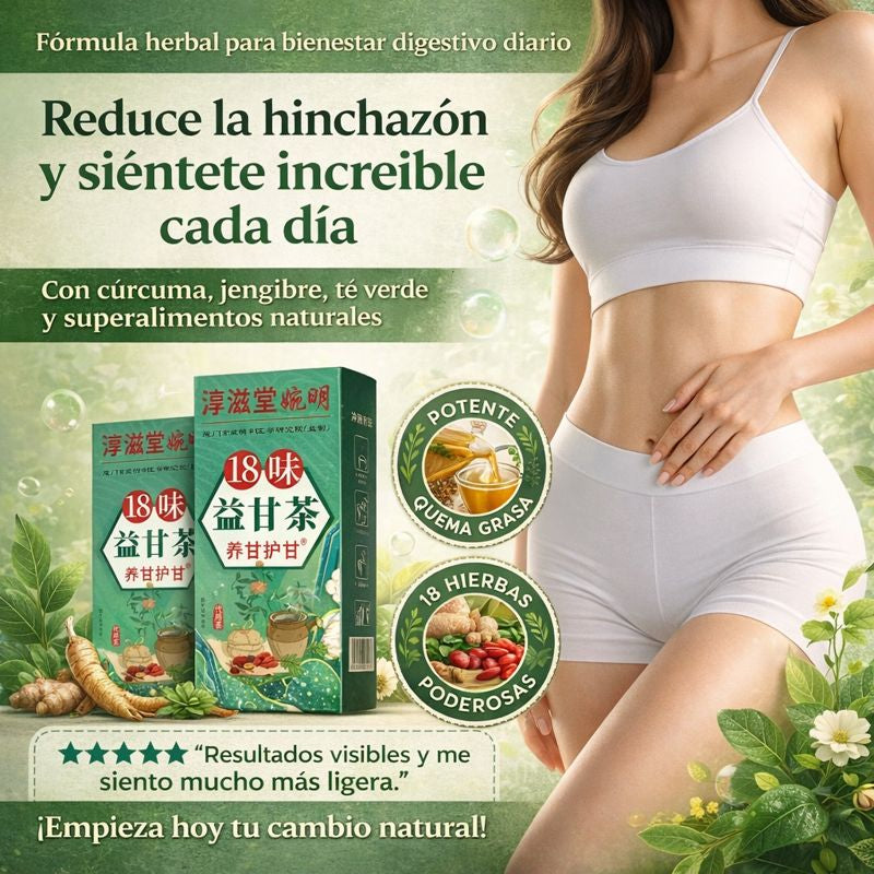 Té Hepático 18 Hierbas Chinas x 30 sobres – Nutrición y Desintoxicación Natural 🍵