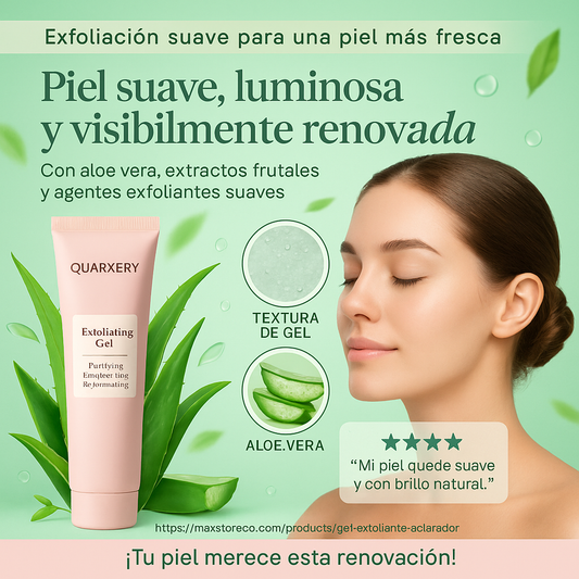 Quarxery Gel Exfoliante Aclarador 60g – Piel suave en zonas clave ✨