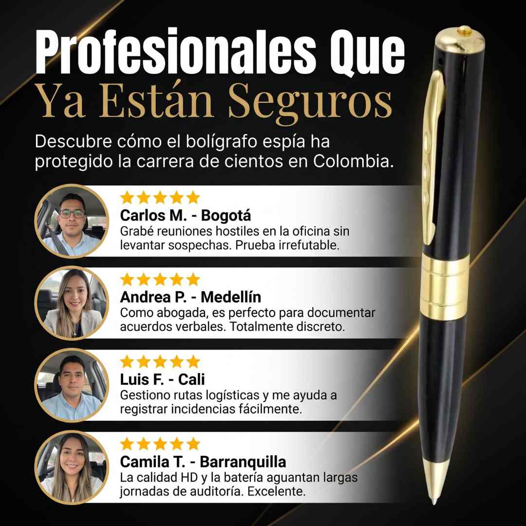 Bolígrafo Espía HD 32GB con Grabación Continua de 4 Horas 🕵️
