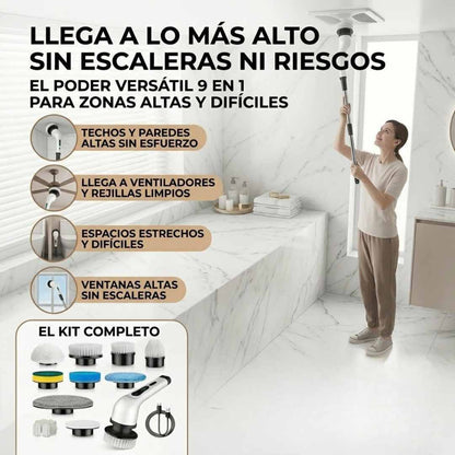 Cepillo Electrico De Limpieza 9 en 1 - Limpieza sin límites 🧹